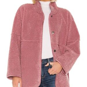 Velvet by Graham & Spencer / Albany Lux Faux Sherpa Jacket / Pink, Size Small